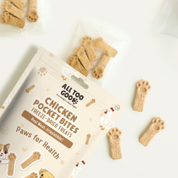 All Too Good Chicken Pocket Bites Freeze-Dried Treats Paws for Health 84g